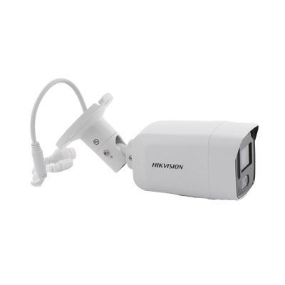 Bullet IP 4 Megapixel / Imagen a Color 24/7 / Lente 2.8 mm / Luz Blanca 40 mts / Micrófono Integrado / WDR 130 dB / Exterior IP67 / Captura Facial / Videoanaliticos (Filtro de Falsas Alarmas) / Metal  / MicroSD