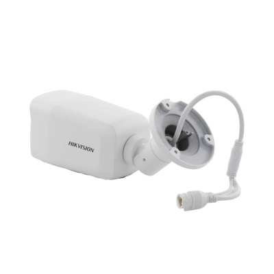 Bullet IP 4 Megapixel / Imagen a Color 24/7 / Lente 2.8 mm / Luz Blanca 40 mts / Micrófono Integrado / WDR 130 dB / Exterior IP67 / Captura Facial / Videoanaliticos (Filtro de Falsas Alarmas) / Metal  / MicroSD