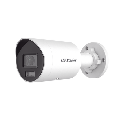 Bala IP 8 Megapixel (4K) / Lente 2.8 mm / Dual Light (40 mts IR + 40 mts Luz Blanca) /  Microfono Integrado / Exterior IP67 /   WDR 130 dB / ACUSENSE (Filtro de Falsas Alarmas) / Captura Facial / PoE / Metal