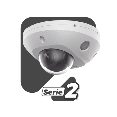 [Dual Light + 2 Micrófonos Integrados] Mini Domo IP 4 Megapixel / Lente 2.8 mm / 30 mts Luz Blanca + 30 mts IR / ACUSENSE / Exterior IP67 / IK8 /  WDR 120 dB / PoE / ONVIF / MicroSD / ACUSEARCH