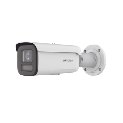 Bullet IP 4 Megapixel / Imagen a Color 24/7 / Lente 3.6 - 9 mm / Luz Blanca 60 mts / WDR 130 dB / Exterior IP67 / Captura Facial / Videoanaliticos (Filtro de Falsas Alarmas) / MicroSD