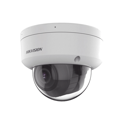 Domo IP 2 Megapixel / Lente Mot. 2.8 a 12 mm / 40 mts IR EXIR /Exterior IP67 / IK10 / WDR 120 dB / PoE / ACUSENSE (Evita Falsas Alarmas) / Entrada y Salida de Audio y Alarma / MicroSD / ONVIF