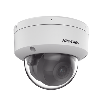 Domo IP 4 Megapixel / Lente 2.8 mm / 40 mts IR / Exterior IP67 / IK10 / Microfono Integrado / ACUSENSE / DARKFIGHTER / Audio y Alarma I/O / PoE / Captura Facial / ONVIF / Micro SD