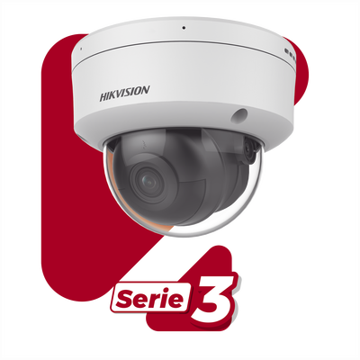 Domo IP 4 Megapixel / Lente 2.8 mm / 40 mts IR / Exterior IP67 / IK10 / Microfono Integrado / ACUSENSE / DARKFIGHTER / Audio y Alarma I/O / PoE / Captura Facial / ONVIF / Micro SD