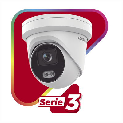 Turret IP 4 Megapixel / Imagen a color 24/7 / Lente 4 mm / Luz Blanca 40 mts / Exterior IP67 / Micrófono Integrado / WDR 120 dB / Audio y Alarma / Onvif / MicroSD