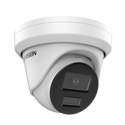 Turret IP 8 Megapixel (4K) / Lente 2.8 mm / 40 mts IR / Exterior IP67 / Micrófono Integrado / ACUSENSE / DARKFHGITER / Alarmas y Audio I/O / PoE / Captura Facial / ONVIF / Micro SD