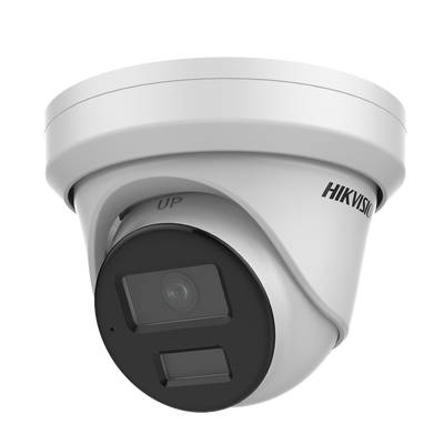 Turret IP 8 Megapixel (4K) / Lente 2.8 mm / 40 mts IR / Exterior IP67 / Micrófono Integrado / ACUSENSE / DARKFHGITER / Alarmas y Audio I/O / PoE / Captura Facial / ONVIF / Micro SD