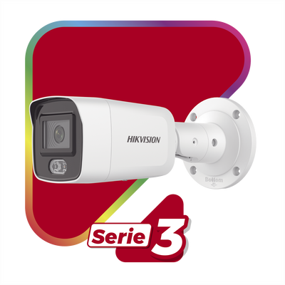 Bala IP 4 Megapixel / Imagen a Color 24/7 / Lente 2.8 - 12 mm / Luz Blanca 60 mts / WDR 130 dB / Exterior IP67 / IK10 / Captura Facial / Videoanaliticos / AcuSense