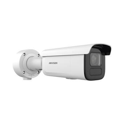 Bala IP 6 Megapixel / Lente Mot. 2.7 a 13.5 mm / 60 mts IR EXIR / Exterior IP67 / IK10 / ACUSENSE / DARKFIGHTER / Captura Facial / PoE+ / Micro SD / Audio y Alarmas I/O