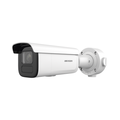 Bala IP 6 Megapixel / Lente Mot. 2.7 a 13.5 mm / 60 mts IR EXIR / Exterior IP67 / IK10 / ACUSENSE / DARKFIGHTER / Captura Facial / PoE+ / Micro SD / Audio y Alarmas I/O