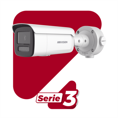 Bala IP 4 Megapixel / Lente 4 mm / Dual Light (60 mts IR + 60 mts Luz Blanca ) / Darkfighter S / Exterior IP67  / WDR 130 dB / AcuSense / Captura Facial / HEOP