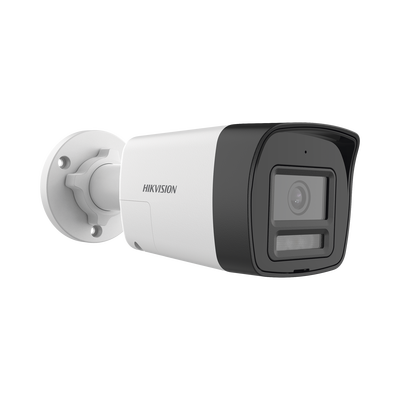 [Audio Bidireccional + Dual Light + ColorVu] Bala TURBOHD 4K (8 Megapixel) / Lente 2.8 mm / 30 mts IR EXIR + 20 mts Luz Blanca / Micrófono y Bocina Integrado / Exterior IP67 / Metal / dWDR