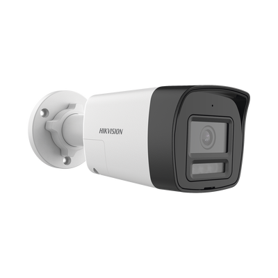 [Audio Bidireccional + Sirena & Estrobo + Dual Light + ColorVu] Bala TURBOHD 4K (8 Megapixel) / Lente 2.8 mm / 30 mts IR EXIR + 20 mts Luz Blanca / Micrófono y Bocina Integrado / Exterior IP67 / Metal / dWDR
