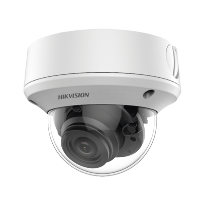 Domo TURBOHD 4K (8 Megapixel) / Lente Mot. 2.7 a 13.5 mm / 40 mts IR EXIR / IP67 / 12 Vcc / 24 VCA / TVI-AHD-CVI-CVBS / 9 a 15 Vcc