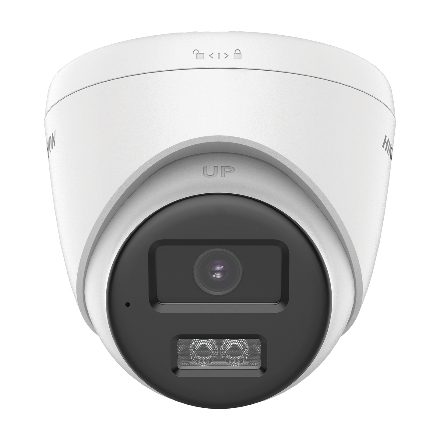 [Audio Bidireccional + Dual Light + ColorVu] Turret TURBOHD 4K (8 Megapixel) / Lente 2.8 mm / 40 mts IR EXIR + 40 mts Luz Blanca / Micrófono y Bocina Integrado / Exterior IP67 / dWDR