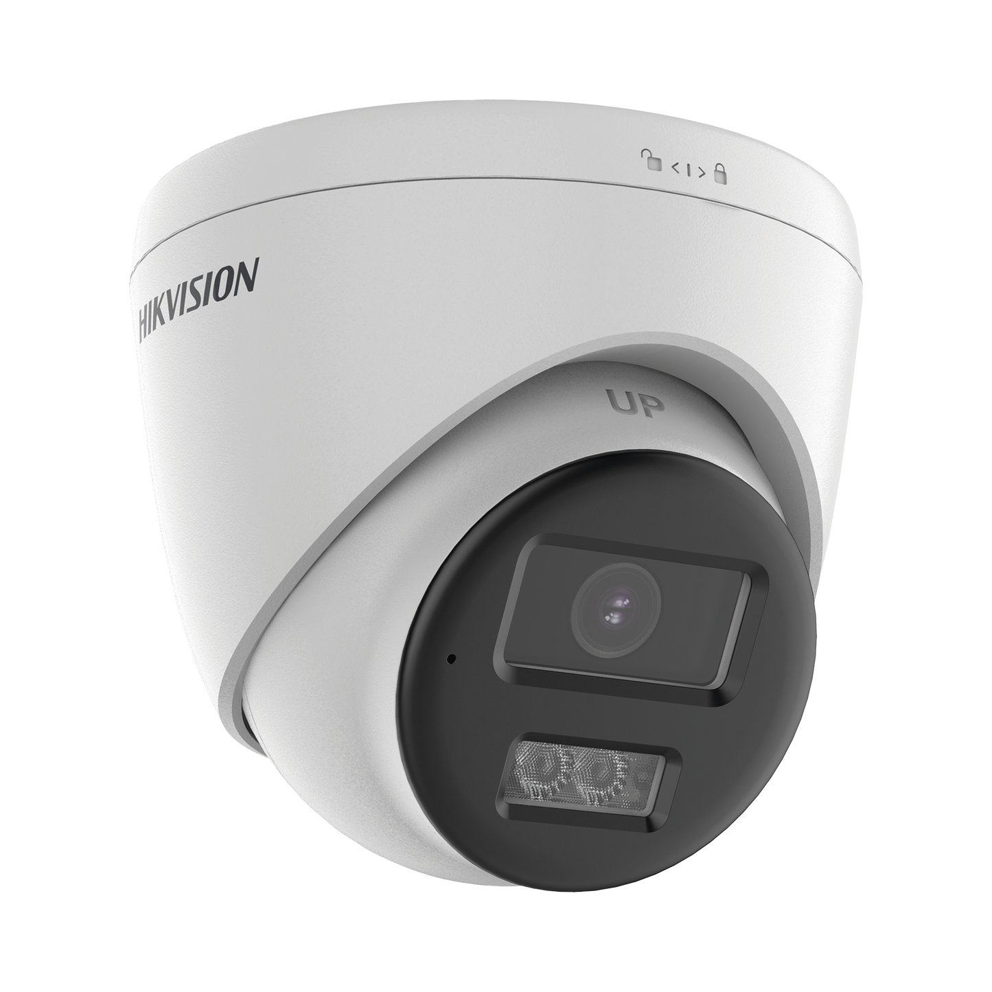 [Audio Bidireccional + Dual Light + ColorVu] Turret TURBOHD 4K (8 Megapixel) / Lente 2.8 mm / 40 mts IR EXIR + 40 mts Luz Blanca / Micrófono y Bocina Integrado / Exterior IP67 / dWDR