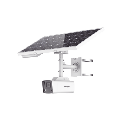 Kit Solar IP All in One / Cámara Bala ColorVu 4 Megapixel / Lente 4mm / Panel Solar / Batería de Respaldo de Litio 23.2Ah (Hasta 24 Días) / Conexión 4G / Accesorios de Instalación