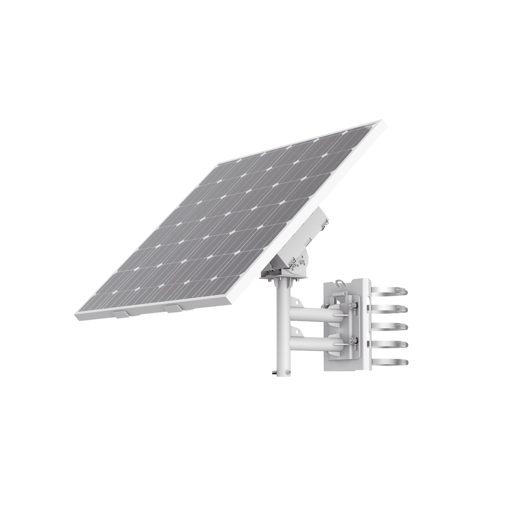 Kit Solar de alimentación / Panel Solar / Batería de Respaldo de Litio 360 Wh / 2 Salidas de 12 Vcd / Accesorios de Instalación / Uso en Exterior IP66