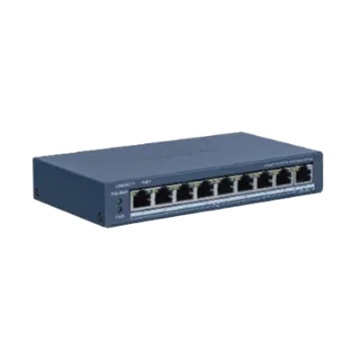 Switch PoE+ / Monitoreable / 8 Puertos 10/100 Mbps PoE+ / 1 Puerto 1000 Mbps Uplink / PoE hasta 300 metros / 60 W