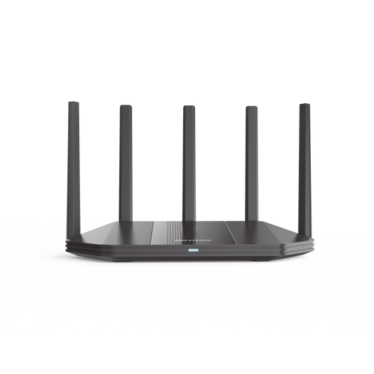 Router Inalámbrico / Wifi 6 / Hasta 1800 Mbps / Doble Banda AC (2.4 GHz y 5 GHz) / 4 Puertos 1000 Mbps /  4 Antenas Omnidireccional / Interior / Beamforming Optimizado