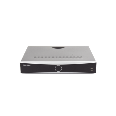 NVR 12 Megapixel (4K) / 32 canales IP / AcuSense (Evita Falsas Alarmas) / Reconocimiento Facial / 4 Bahías de Disco Duro /  HDMI en 4K / Alarmas I/O