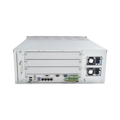 NVR 12 Megapixel (4K) / 128 canales IP / 24 Bahías de Disco Duro / 4 Puertos de Red / Soporta RAID con Hot Swap / NVR de Alto Desempeño