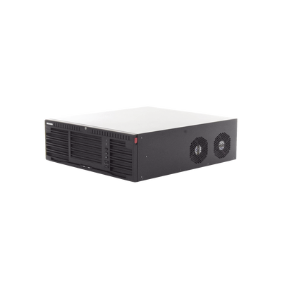 [Doble Poder de Decodificación] NVR 32 Megapixel (8K) / 64 Canales IP / AcuSense / ANPR / Conteo de Personas / Heat Map / 16 Bahías de Disco Duro / 2 Tarjetas de Red / Soporta RAID con Hot Swap / 2 HDMI en 8K / Soporta POS / Alarmas I/O