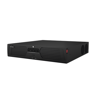 [Doble Poder de Decodificación] NVR 32 Megapixel (8K) / 64 Canales IP / AcuSense / ANPR / Conteo de Personas / Heat Map / 8 Bahías de Disco Duro / 2 Tarjetas de Red / Soporta RAID con Hot Swap / 2 HDMI en 8K / Soporta POS / Alarmas I/O