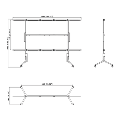Montaje de Piso Para Pantalla All-In-One de 135"