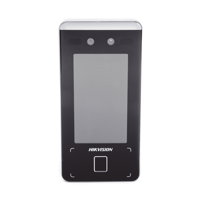 Terminal Facial Min Moe ULTRA RÁPIDO (IP65) / Hasta 1.5 mts en lectura / Soporta P2P Hik-Connect / 3,000 Usuarios /QR y Videoportero (ambientes de bajo ruido)