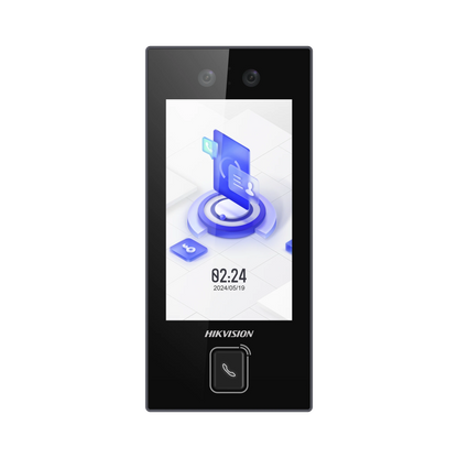 Terminal Facial Min Moe con BOTON DE LLAMADA FÍSICO / 3000 Rostros / Pantalla 4.5" / Administrable en la Nube con Hik-Connect Teams / Exterior IP65 / PoE / WiFi