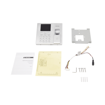 Terminal de Control de Acceso y Asistencia compatible con APP Hik-Connect (P2P) / Lectura de Huella y de Tarjetas EM / Soporta hasta 1000 Huellas / Relevador para Chapa / Software iVMS4200