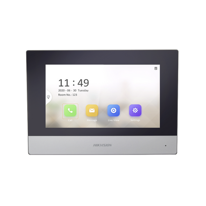 Monitor IP WiFi Touch Screen 7" para Videoportero IP  / Vídeo en Vivo / PoE Estándar / Apertura Remota / Llamada Entre Monitores / Audio de dos vías / Policarbonato