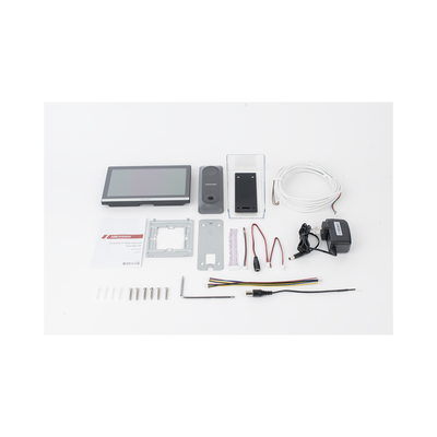 Kit de Videoportero Hibrido TurboHD con Pantalla LCD touch de 7" Wi-Fi / Frente de Calle para Exterior de Policarbonato / 720p (1 Megapíxel )130° de Visión (Gran Angular) / Llamada a App Hik-Connect