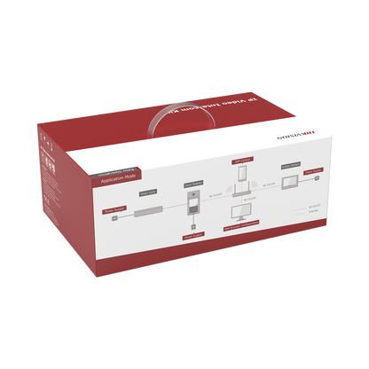 Kit de Videoportero IP Poe Estandar con llamada a App de Smartphone (HikConnect) / Apertura con tarjeta MIFARE / Frente de calle IK08 & IP65 / Soporta 2 puertas