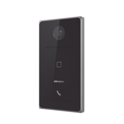 Frente de Calle IP 2 Megapixel Standalone / PoE Estandar / IP65  / Apertura desde Hik-connect / Soporta 1 Departamento / Soporta Tarjetas Mifare / 1 Salida Relay