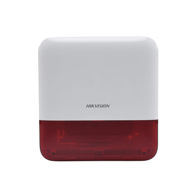 (AX PRO) Sirena Inalámbrica con Estrobo Rojo para Exterior IP65 / 110 dB