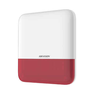 (AX PRO) Sirena Inalámbrica con Estrobo Rojo para Exterior IP65 / 110 dB