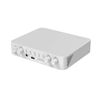 Amplificador una Zona / 2 Canales / 30 W por Canal / Conexión Bluetooth / Salida 4-8 Ω x 2 / 100V COM x 2 / Uso Interior