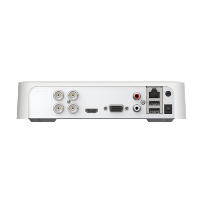 DVR 4 Canales TurboHD + 1 Canal IP / 2 Megapixel (1080p) Lite / Acusense Lite (Busqueda Inteligente Personas Vehiculos) / Audio Bidireccional y Coaxitron / 1 Bahia de Disco Duro / H.265+ / Salida de Vídeo Full HD