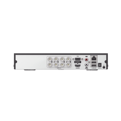 DVR [Audio Bidireccional] DVR 4 Canales TurboHD + 1 Canal IP / 2 Megapixel (1080p) Lite / Acusense Lite (Evita Falsas Alarmas) / Audio por Coaxitron / 1 Bahia de Disco Duro / H.265+ / Salida de Vídeo Full HD