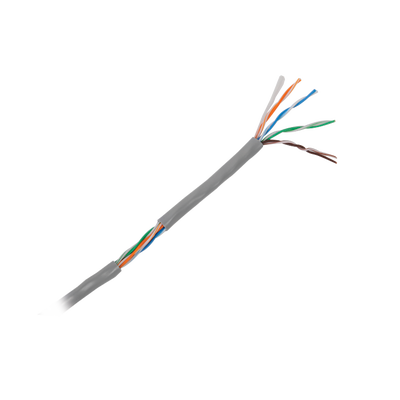 Bobina de cable de 305 m ( 1000 ft ) Cat5e, Aleación de Cobre y Aluminio ( CCA ), color Gris, Uso Interior.