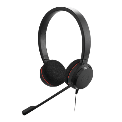 Jabra Evolve 20 DUO con conexión USB, micrófono con cancelación de ruido de ultima generación, configuración Plug and Play (4999-829-209)