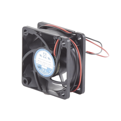 Ventilador Anticondensante Axial Cuadrado, 60x60x25 mm, 12 Vcc, 4390 RPM, 1.8 W, 0.15 A, Flujo de Aire de 25.0 CFM, Unión Sellada.