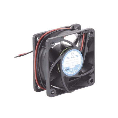 Ventilador Anticondensante Axial Cuadrado, 60x60x25 mm, 12 Vcc, 4390 RPM, 1.8 W, 0.15 A, Flujo de Aire de 25.0 CFM, Unión Sellada.