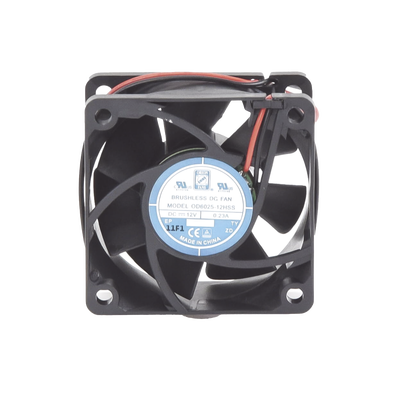 Ventilador Anticondensante Axial Cuadrado, 60x60x25 mm, 12 Vcc, 4390 RPM, 1.8 W, 0.15 A, Flujo de Aire de 25.0 CFM, Unión Sellada.
