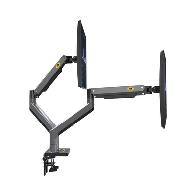 Montaje de Escritorio articulado para 2 monitores de 22"-32" /  Soporta hasta 15 kg x  brazo / Vesa 75 x 75 / 100 x 100 / Acero / Giro: 360°