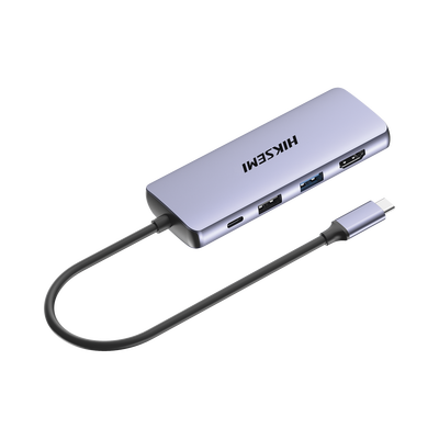 Hub (Adaptador) USB - C / 8 en 1 / 1 Salida HDMI (4K) / 1 Salida USB 2.0 / 3 Salidas USB 3.0 / 1 Salida SD (Memoria SD) / 1 Salida TF (Micro SD) / 1 Entrada USB - C (Carga Rapida / 100 Watts)