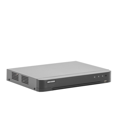 DVR 4 Canales TurboHD + 2 Canales IP / 5 Megapixel Lite - 3K Lite / Acusense (Evita Falsas Alarmas) / Audio por Coaxitron / Reconocimiento de Rostros (Base de Datos) / 1 Bahía de Disco Duro / H.265+ / Salida de Video en Full HD