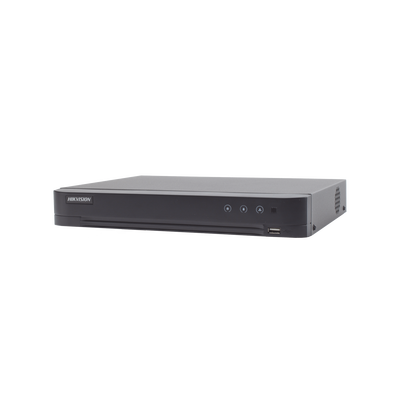 DVR 4 Canales TurboHD + 2 Canales IP / 5 Megapixel Lite - 3K Lite / Acusense (Evista falsas alarmas) / Audio por Coaxitron / 1 Bahía de Disco Duro / Salida de Video en Full HD